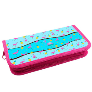 Пенал 1 отд. (190*90*27) молния, лам.картон "Фламинго паттерн"