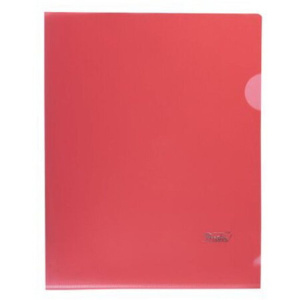 Папка уголок А5 прозр. плотн. 0,18мм красная