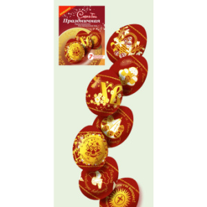 Набор термонаклеек для яиц 74*358мм, 7шт/уп "Праздничная"