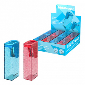 Точилка пласт. с контейнером  1 отв. City, Bubble Gum, ассорти