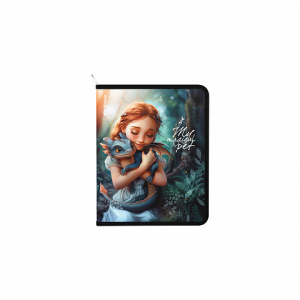 Папка д/тетрад. А5 (245*190*30) 1отд. молния вокруг, пластик "Magic Pet"