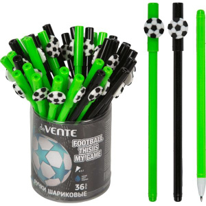 Ручка шар. deVENTE. Football" с декорат. элементом 0,7мм, синие чернила