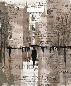 Пакет 48*39см (50мк) с вырубной ручкой "Грэй Глосс Газета" ПВД