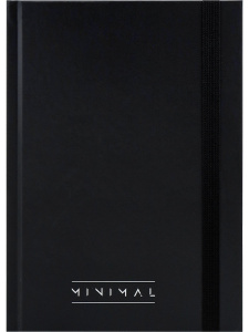 Блокнот А5 7БЦ  72л "Классический черный" в точку, мат.лам., резинка