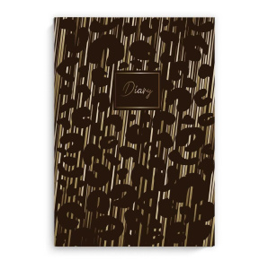 Ежедневник недат А5 интегр.пер.,  80л. "Diary. Лео принт" тисн.фольгой, софт-тач, лин.