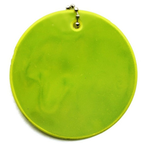 Подвеска светоотражающая ПВХ "Круг" лимонный 60мм