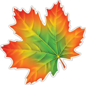 Украшение на скотче 18*18см "Лист клена"