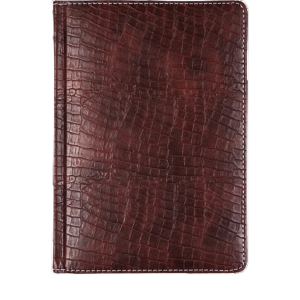 Ежедневник недат. А5 Attomex Croco 320стр., коричневый, тв.обл.,кожзам., ляссе, 70гр/м2