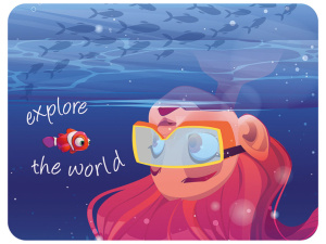 Настольное покрытие д/лепки 43*32см "Изучай мир"