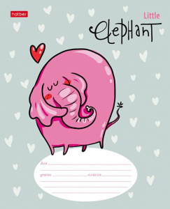Тетрадь А5 12л лин. Hatber "Little Elephant", белизна 98%