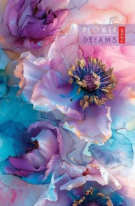 Блокнот А5  80л скоба "Цветочные сны" клетка, глянц.лам.