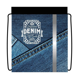 Мешок для обуви 1 отд, 460*360, светоотр. "Superior denim" сетка д/вентиляции