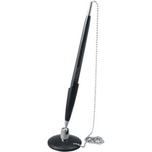 Ручка шар. Stop Pen на самокл. подставке, метал. цепочка, синяя