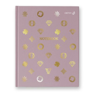 Блокнот А5 7БЦ  80л "Мерцающий шик" кл., мат.лам., тисн.фольгой