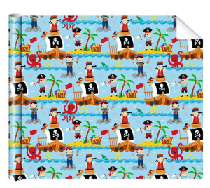 Бумага упаковочная 70*100см "Пираты"