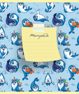 Тетрадь А5 12л кл. ПЗБМ "Лама и друзья" тисн.фольгой, белизна 100%