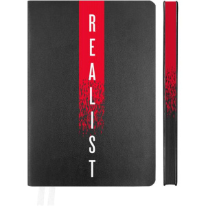 Ежедневник недат. А5 deVENTE   Note. Realist 320стр.,черный, мягкая.обл, кожзам