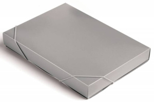 Папка на резинке А4 0,7мм, архивная, 40мм, серая