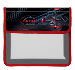 Папка д/тетрад. А5 (240*205*40) 1отд. на липучке, пластик "Дрон"