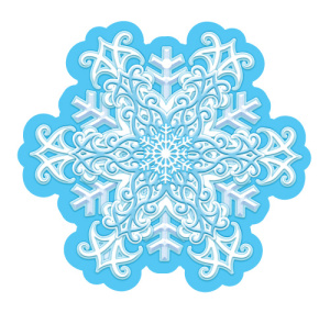 Вырубная фигурка 11*12см "Снежинка"