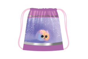 Мешок для обуви 1 отд, 410*490, карман, светоотр. "Сказочный котик"