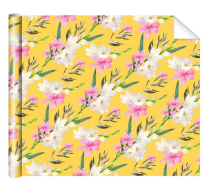 Бумага упаковочная 70*100см "Цветы"