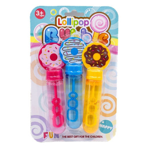 Мыльные пузыри  35мл "Пончики", 14см, 3шт/уп