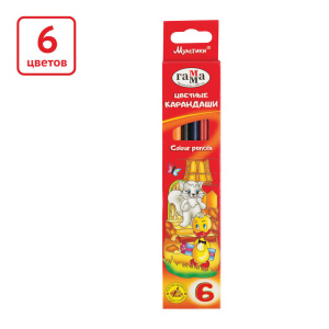Карандаши цвет.  6цв "Мультики" трехгранные