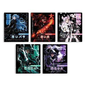 Тетрадь А5 48л кл. Феникс+ "Магическое аниме", выб.твин лак, 5диз.в блоке, бел.100%