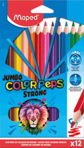 Карандаши цвет. 12цв "COLOR'PEPS JUMBO STRONG" ударопрочные