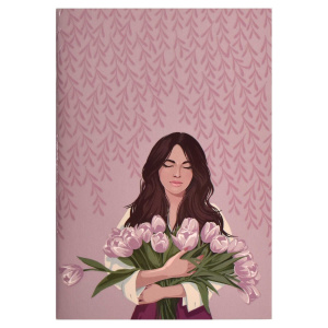 Записная книжка А6  32л., скоба "Романтика" мат.лам., выб. УФ-лак