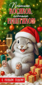 Конверт для денег "Поменьше косяков, побольше ништяков!"