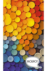 Блокнот А7  16л скоба "Разноцветная абстракция" кл.