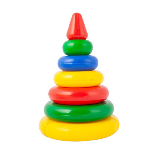 Игрушка пластиковая Пирамидка "Малышок" 6 колец 1+