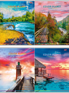 Тетрадь А5  96л кл. Проф-Пресс "Райские пейзажи-1" белизна 92%