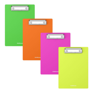 Клипборд А5 пластиковый Matt Neon, ассорти