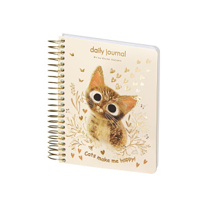 ЕЖЕДНЕВНИК НА ЗОЛОТОМ ГРЕБНЕ «CUTE DIARY» А6, BV, 136 Л, "МИЛЫЙ КОТИК"
