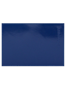 Обложка для паспорта натуральная кожа Шик, синяя , тисн.конгрев