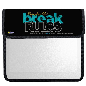 Папка д/тетрад. А5 (240*205*45) 1отд. на липучке, пластик "Break rules"
