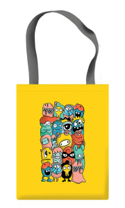 Сумка-шоппер 31*39см Пчёлка "Веселые монстры"