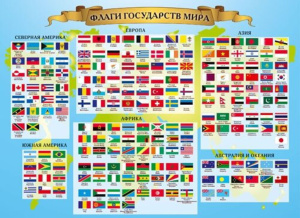 Плакат 42*60см "Флаги государств мира"