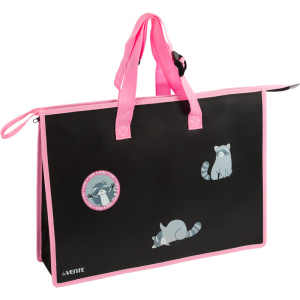 Папка А3 (467*338*100) с ручками, молния, пластик Pedro Raccoon