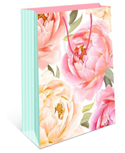 Пакет подар. бумажн. 33*42*10 см, 130гр/м Цветы