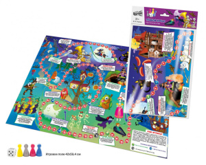 Игра с фишками 600*400 мм "Темной ночью" в пакете 5+