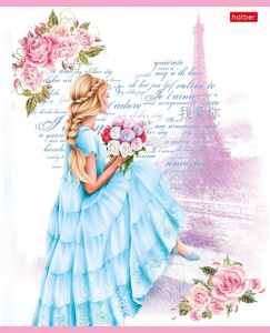 Тетрадь А5 48л кл. Hatber "Цветочная романтика" 5 диз.в блоке, белизна 100%