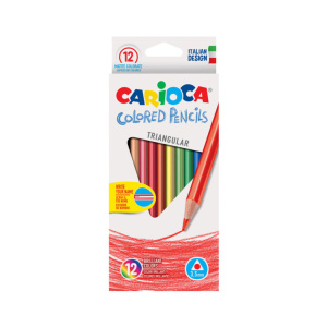 Карандаши цвет. 12цв "Carioca" трехгранные