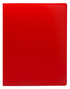 Папка файл А4  30лист 0,50мм, красная