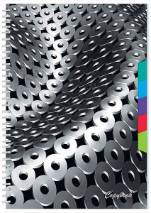 Тетрадь А4  80л кл. гребень Апплика "Металлик" с разделителями