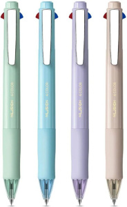 Ручка шар. многоцв. 4-х цветная, 0,7мм, резин.манжета, ассорти