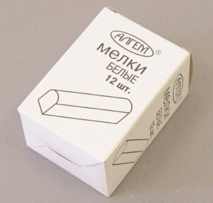 Мел белый школьный 12шт